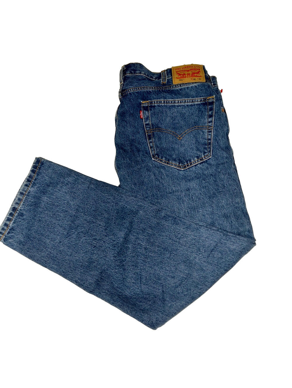 Levi’s 505 Jeans Mens 38x30 Blue Regular Fit Straight Leg Denim Pants
